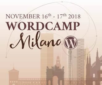 WordCamp Milano 16 e 17 Novembre 2018 logo small in viaggio da WP Teramo