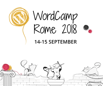 WordCamp Roma 14 e 15 Settembre 2018 logo small in viaggio da WP Teramo