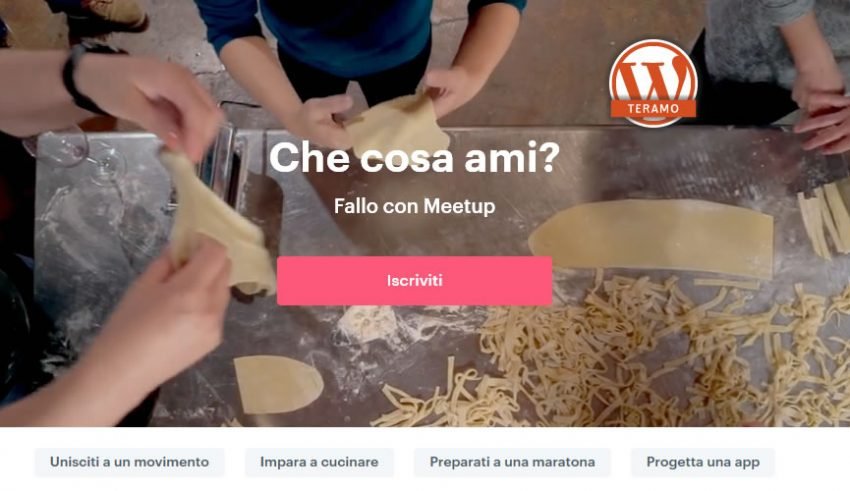 Manuale iscrizione gratuita al WordPress Meetup di Teramo parte 01