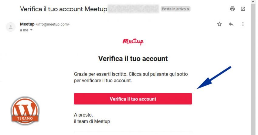 Manuale iscrizione gratuita al WordPress Meetup di Teramo parte 06