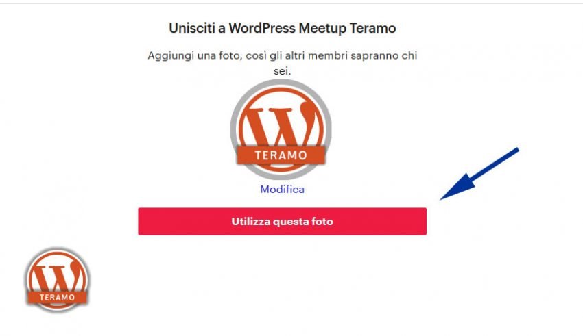 Manuale iscrizione gratuita al WordPress Meetup di Teramo parte 08