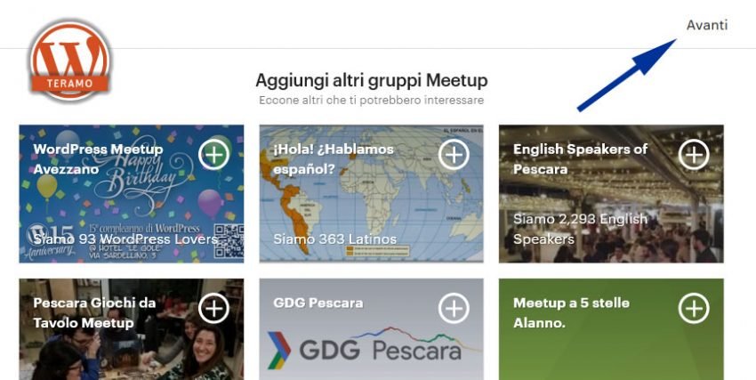 Manuale iscrizione gratuita al WordPress Meetup di Teramo parte 11