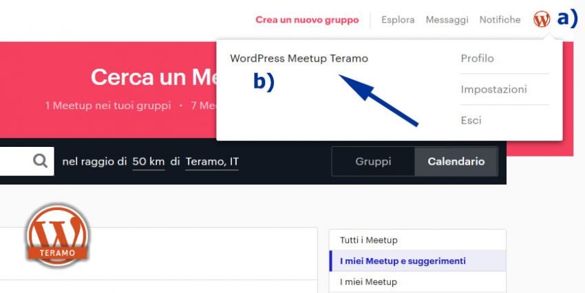 Manuale iscrizione gratuita al WordPress Meetup di Teramo parte 13