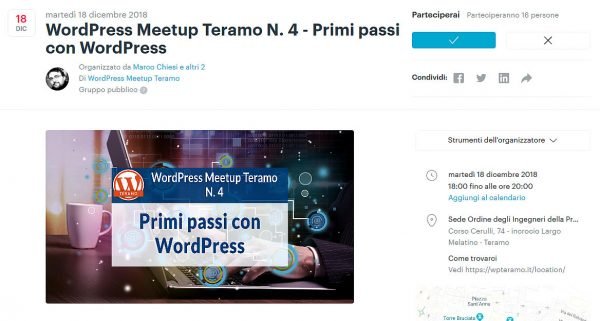 Installare WordPress dai primi passi a Gutenberg WordPress Meetup Teramo N 4 f02